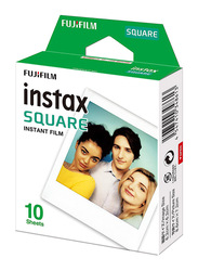 Fujifilm Instax Square Instant Film, 10 Sheets, White