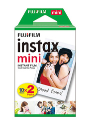 Fujifilm Instax Mini Instant Film for Fujifilm Instax Mini 8/7S, 2 x 10 Sheets, White