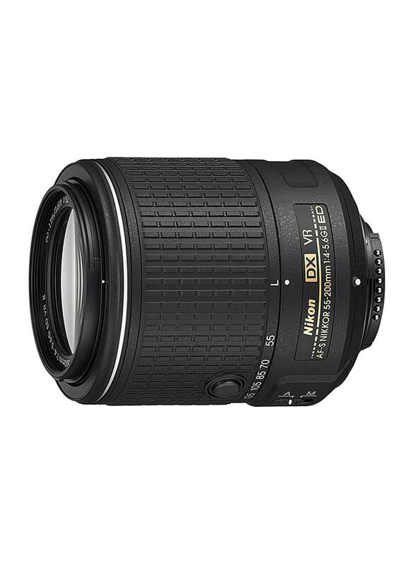 

Nikon 200mm f/4-5.6G ED IF AF-S DX VR Nikkor 55 Zoom Lens, Black