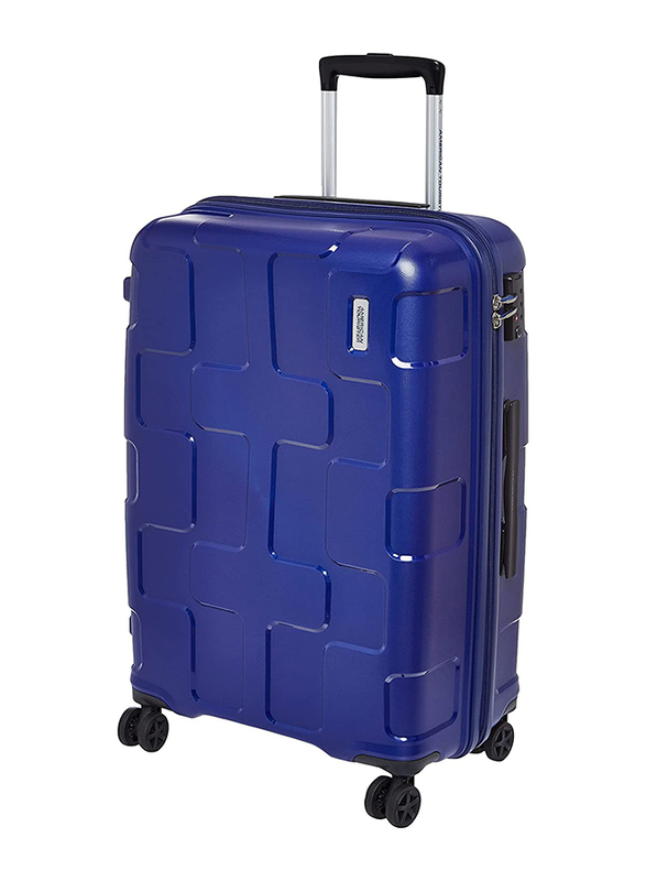 American Tourister Rumpler Next Hard Cabin Luggage Trolley Bag, 68cm, Blue