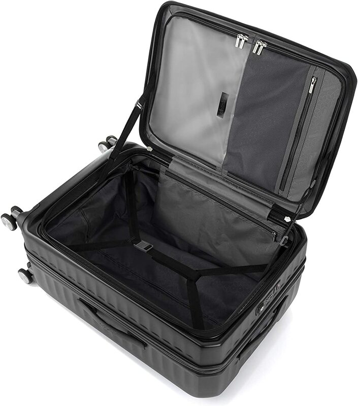 American Tourister Frontec Spinner Luggage Bag with TSA Lock, 79cm, Jet Black