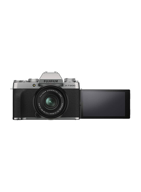 

Fujifilm X-T200 Mirrorless Cameras with XC15-45mm Fujinon Optical Image Stabilisation Power Zoom Lens Kit, 24.2 MP, Silver