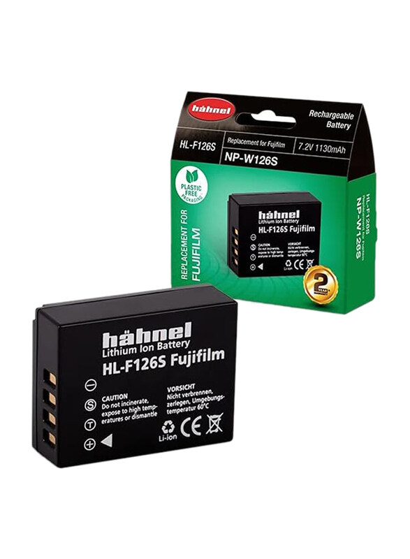 

Hahnel HL F126S for Fujifilm Digital Cameras Replacement for NP W126S 1130mAh, 7.2V, 8.1Wh, Black