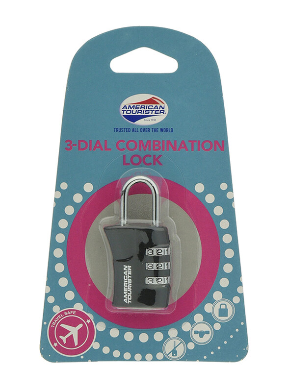 American Tourister 3 - Dial Combination Lock for Travel Security & Luggage, 1-Piece, Black