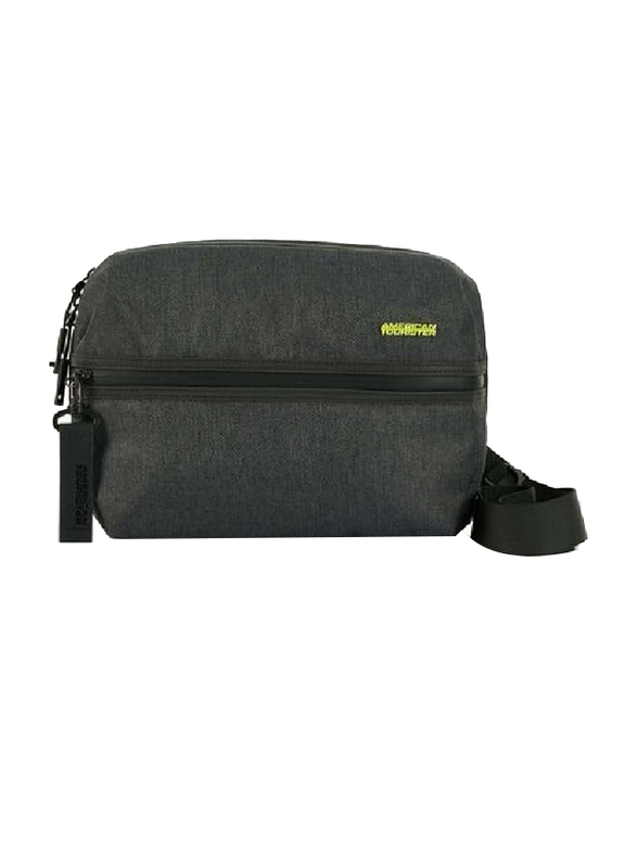 American Tourister Orbit Vega Crossbody Bag for Unisex, Black