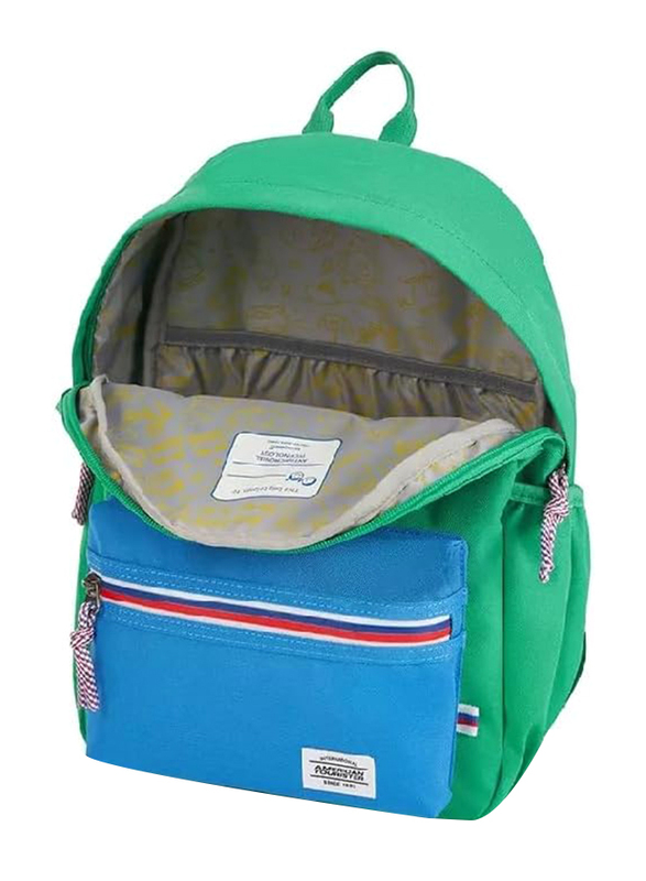 American Tourister Little Carter Small Laptop Backpack, Green/Blue