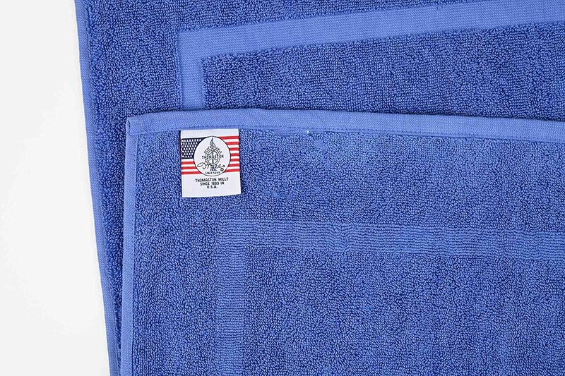 Thomaston Mills Cotton Bath Towel, 500 GSM, 89 x 183cm, Sapphire Blue