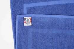 Thomaston Mills Cotton Bath Towel, 500 GSM, 89 x 183cm, Sapphire Blue