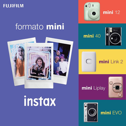 Fujifilm Instax Film for Instax Mini Cameras, 10 Sheets, White