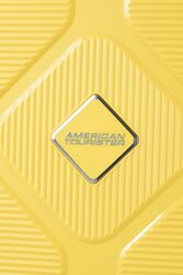 American Tourister Instagon 4-Wheel Hard Case Trolley Spinner Luggage Bag with TSA Lock, 55cm, Lemon Chrome Yellow