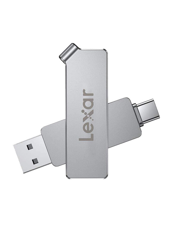 

Lexar 128GB JumpDrive D30c USB 3.1 Type-A & C Dual Flash Drive, 150MB/s, LJDD30C128G, Grey