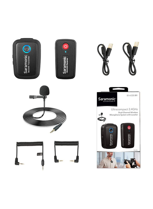 

Saramonic Blink 500 B1 Digital Camera Mount Wireless Omni Lavalier Microphone System, Black