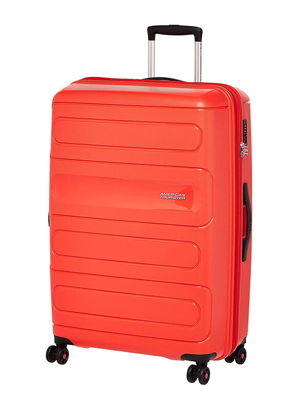 

American Tourister Sunside Hard Cabin Luggage Trolley Bag, 81cm, Sunset Red