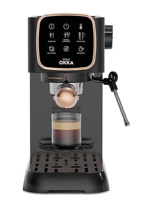 

Arzum Okka Espresso Solo Semi Automatic Coffee Machine, OK0034-045-4, Black