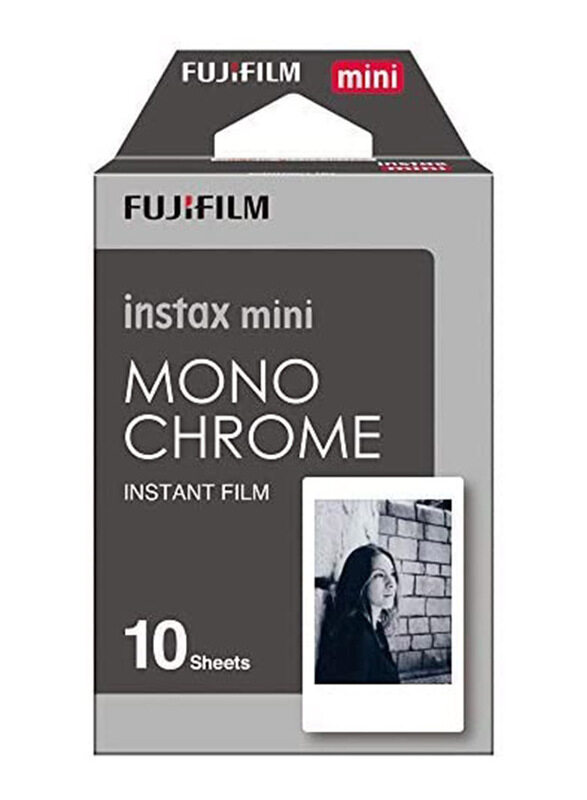 

Fujifilm Instax Mini Monochrome Instant Film, 10 Sheets, White