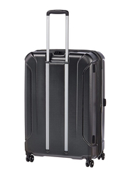 American Tourister Technum Hard Large Check-In Luggage Trolley Bag, 77cm, Diamond Black