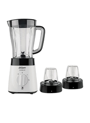 Arzum 1.5L Maxiblend Stainless Steel Jug Blender, 500W, AR1057, White/Black/Clear