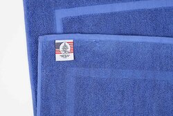 Thomaston Mills Soft Cotton Bath Towel, 550 GSM, 70 x 140cm, Sapphire Blue