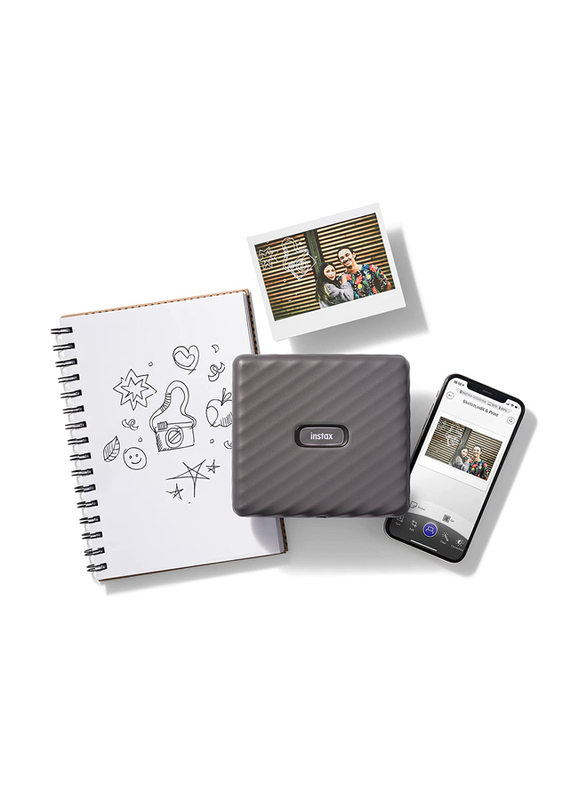 Fujifilm Instax Link Wide Mobile Printer, Mocha Grey