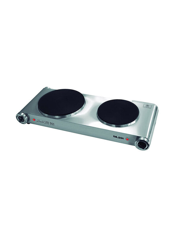 

Palson Double Steel Cooking Hob, 2500W, 30993, Silver