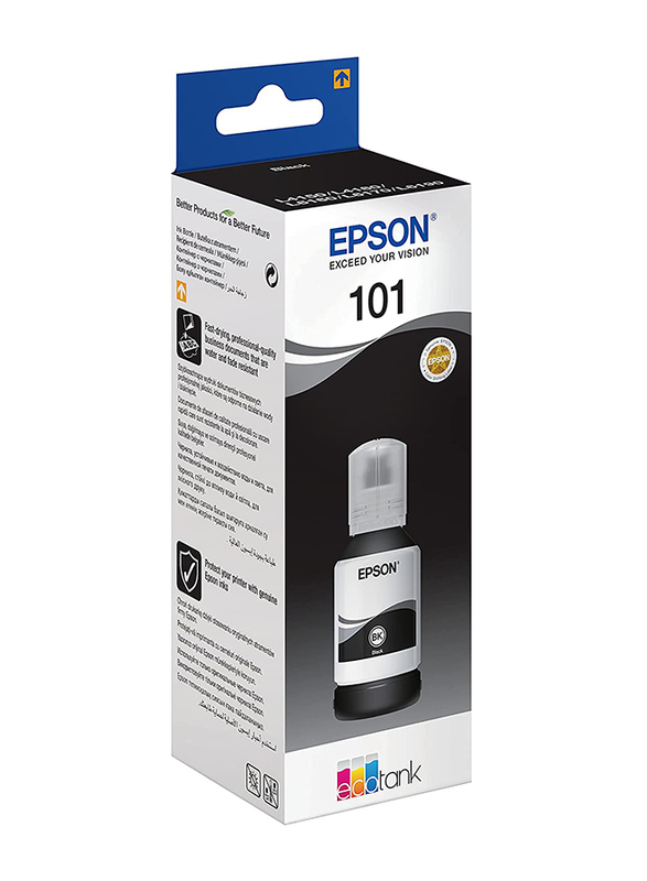 Epson 101 EcoTank Black Ink Bottle, 70ml