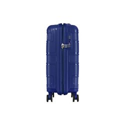 American Tourister Litevlo 4-Wheel Hard Case Trolley Spinner Luggage Bag with TSA Lock, 55cm, Navy Blue