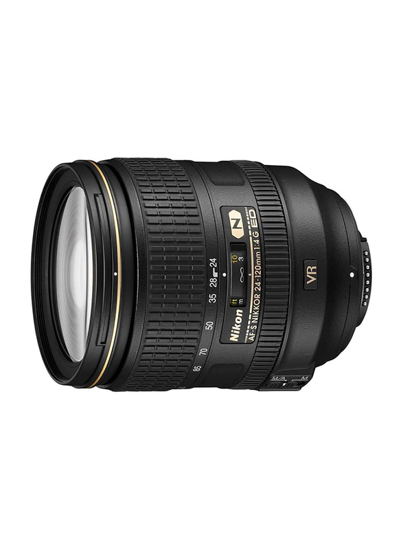 Nikon AF-S Nikkor 24-120mm f/4G ED VR Lens for DSLR Cameras, Black