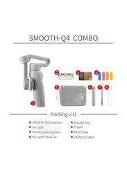 Zhiyun Smooth Q4 Combo 3-Axis Gimbal Stabilizer for Smartphones, White