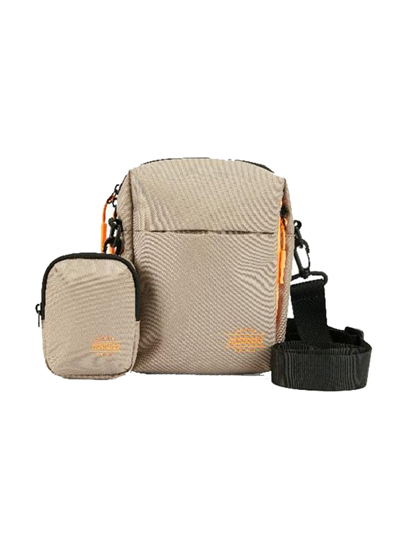 American Tourister Orbit Rigel Crossbody Bag for Unisex, Taupe