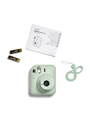Instax Fujifilm Mini 12 Instant Film Camera with Auto Exposure and Built-in Selfie Lens, Mint Green