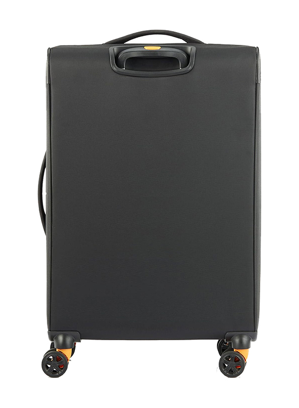 American Tourister Lapplite 4 Eco Lightweight Trolley with Expandable TSA, 71cm, Black/Mustard