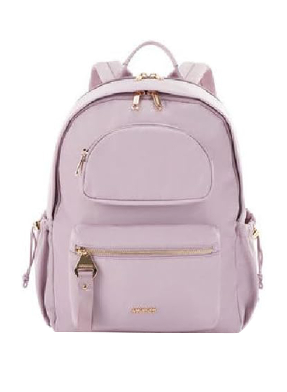 American Tourister Alizee Day Backpack Bag for Unisex, Lilac Chalk