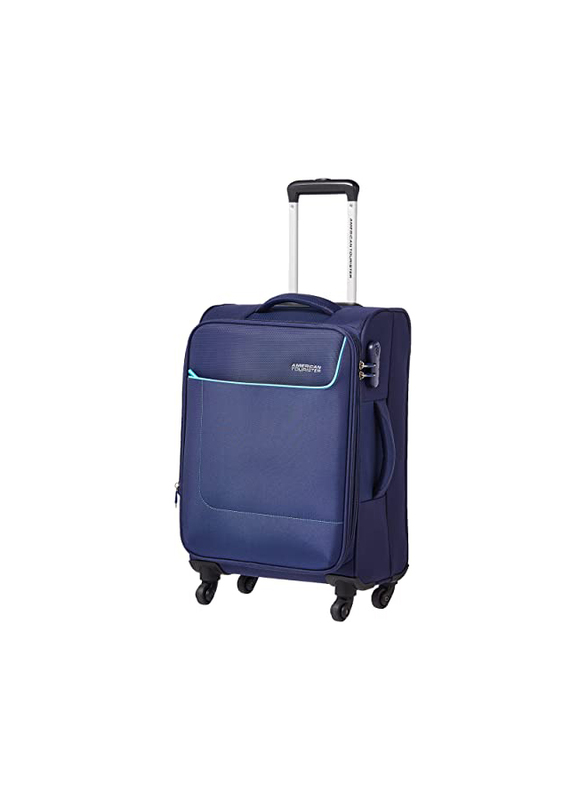 American Tourister Jamaica Soft Cabin Luggage Travel Trolley Bag, 80cm, Navy Blue