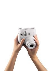 Fujifilm Instax Mini 12 Instant Camera with 10 Sheets Film, Clay White