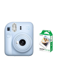 Fujifilm Instax Mini 12 Instant Camera with 10 Sheets Film, Pastel Blue
