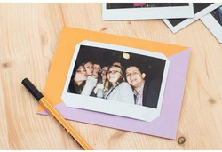 Fujifilm Msg Photo Message Card for Fuji Instax Wide, Orange/Purple