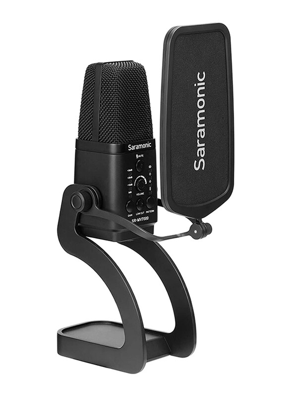 

Saramonic Multi-Pattern Large Diaphragm Condenser Microphone with USB, USB-C & Dual XLR Output Cables for Computers, Android & Pro Mixers or Preamps,