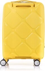 American Tourister Instagon 4-Wheel Hard Case Trolley Spinner Luggage Bag with TSA Lock, 55cm, Lemon Chrome Yellow