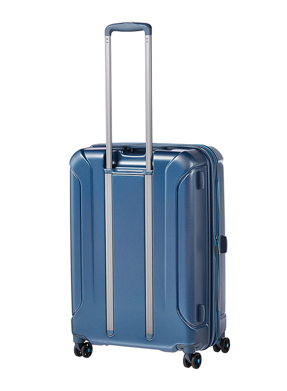 American Tourister Technum Hard Large Check-In Luggage Trolley Bag, 77cm, Metallic Blue