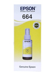 Epson T664 EcoTank Yellow Ink Bottle, 70ml