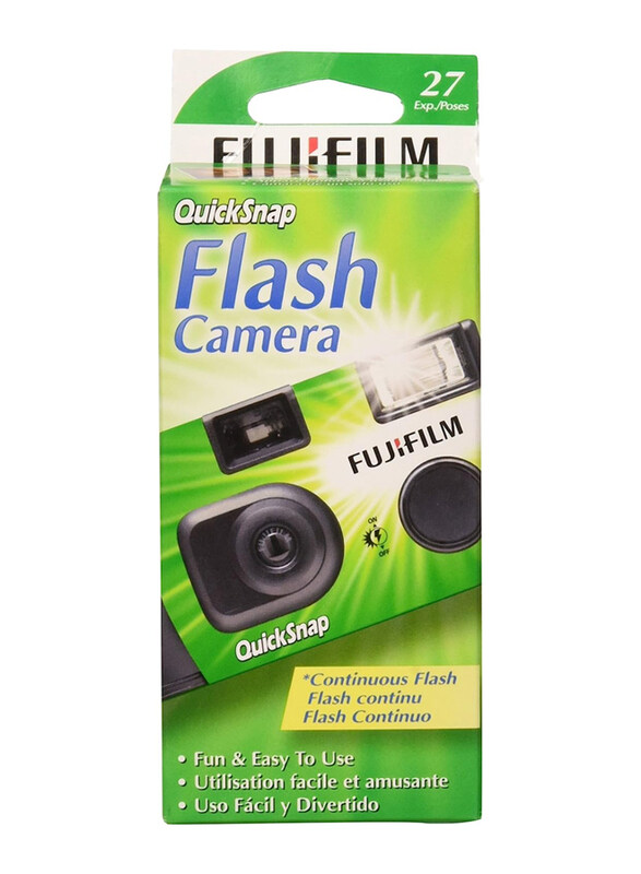 Fujifilm QuickSnap Flash Camera with ISO 400, Black/Green