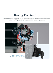 Zhiyun Crane M2S Gimbal Stabilizer for Mirrorless Camera, Action Camera & Smartphone with Integrated Fall Light & Trendy Bag, Black