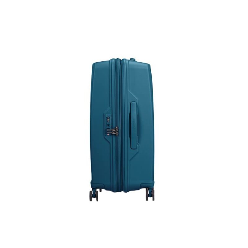 American Tourister Argyle 4-Wheel Hard Case Spinner Trolley Luggage Bag with TSA Lock, 68cm, Deep Teal