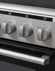 Vestel 5-Burner Ceramic Gas Cooker with Electric Oven & Grill, F96MV05X, Silver