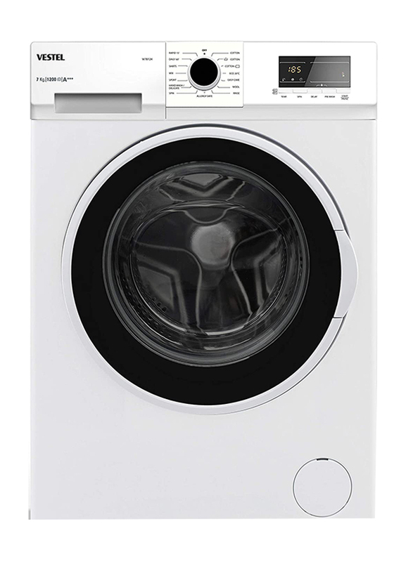 Vestel 7 Kg 1200 RPM Front Load Washing Machine, W7B124, White
