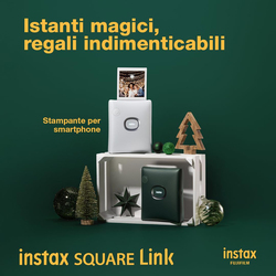 Fujifilm Instax Square Link Smartphone Photo Printer, Midnight Green