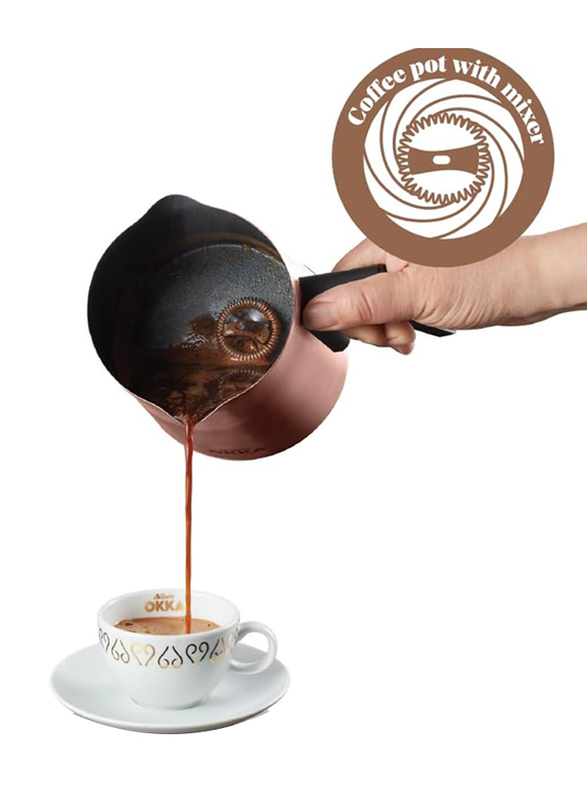 Arzum Okka Rich Spin Turkish Coffee Machine, OK0012, Black/Copper