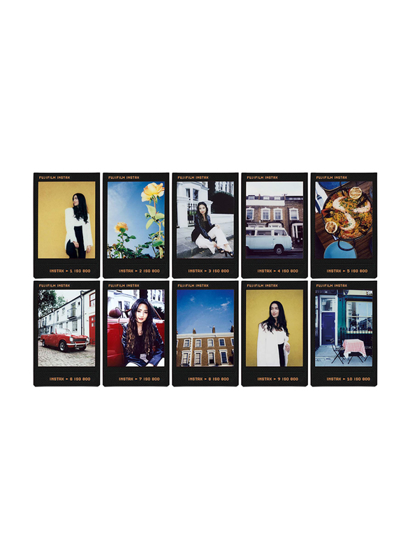 Fujifilm Instax Mini Film Contact Sheet Border 10 Shot Pack, Black