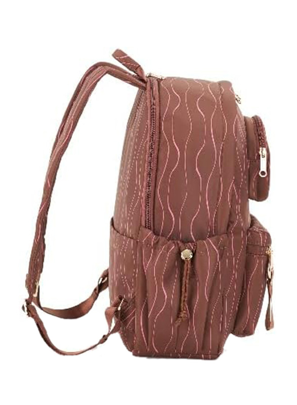 American Tourister Alizee Day L Tote Bag for Women, Sepia/Pink Guava