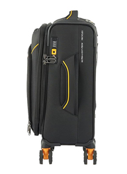 American Tourister Lapplite 4 Eco Lightweight Trolley with Expandable TSA, 55cm, Black/Mustard